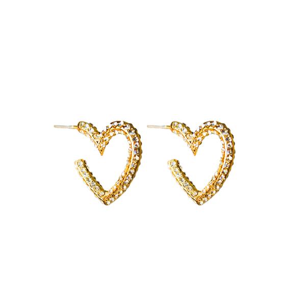 HEART OUTLINE POST HOOP EARRING