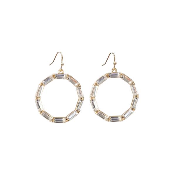 CIRCLE BAGUETTE EARRING