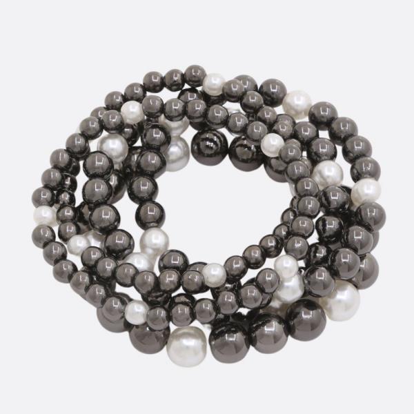 PEARL BALL BEAD BRACELET SET
