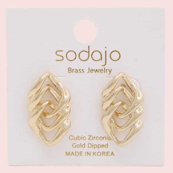 SODAJO GOLD DIPPED METAL EARRING