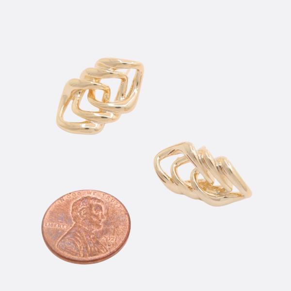 SODAJO GOLD DIPPED METAL EARRING