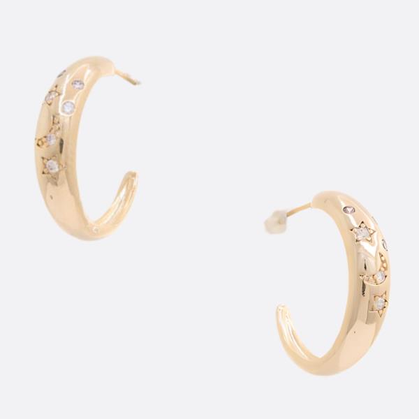 SODAJO OPEN HOOP GOLD DIPPED EARRING