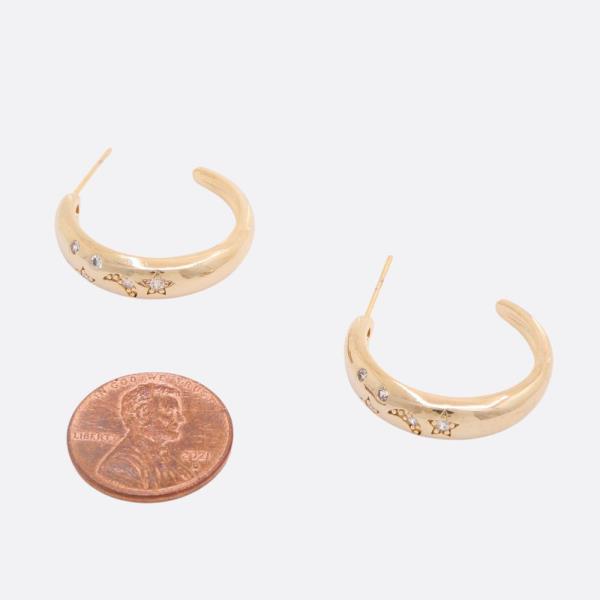 SODAJO OPEN HOOP GOLD DIPPED EARRING