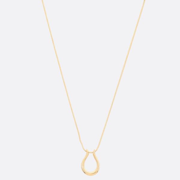 SODAJO U SHAPE CHARM GOLD DIPPED NECKLACE