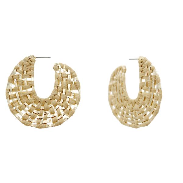 RAFFIA OPEN DISC EARRING