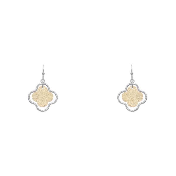 CLOVER IN A CLOVER DANGLE EARRING