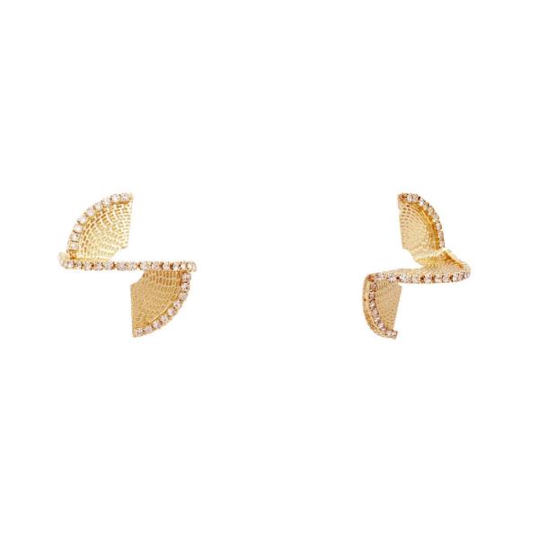 3D GEOMETRIC TEXTURED STUD EARRING