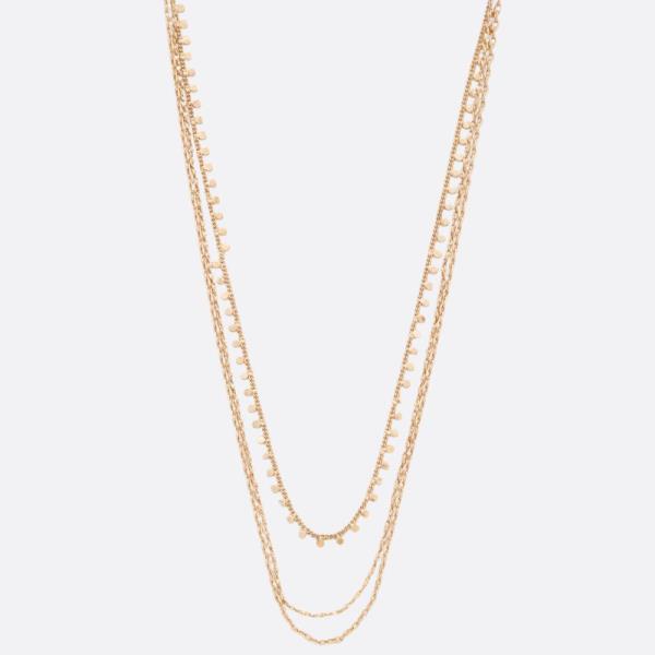 SECRET BOX DAINTY COIN LAYERED METAL NECKLACE