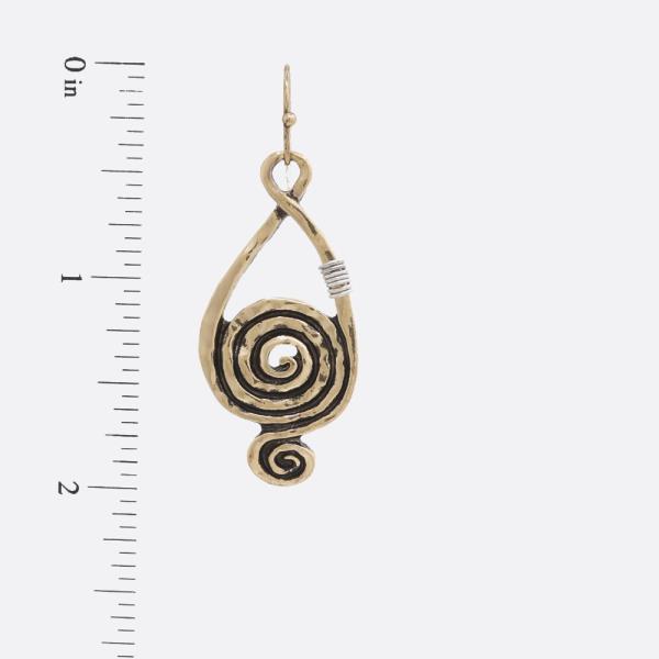 SWIRL METAL DANGLE EARRING