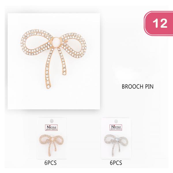 RHINESTONE BROOCH (12 UNITS)