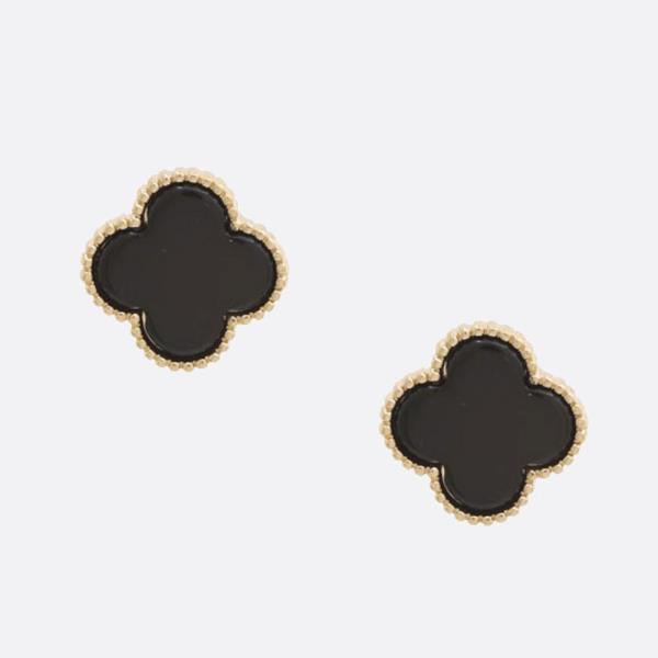 MOTHER OF PEAL CLOVER STUD EARRING