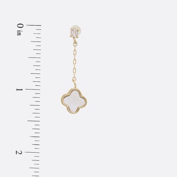 MOTHER OF PEARL CLOVER DANGLE EARRING