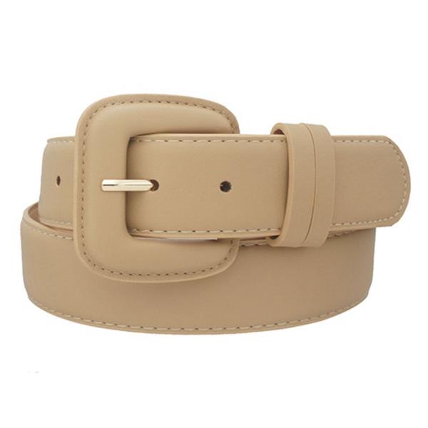 MODERN D BUCKLE PUFF PU BELT