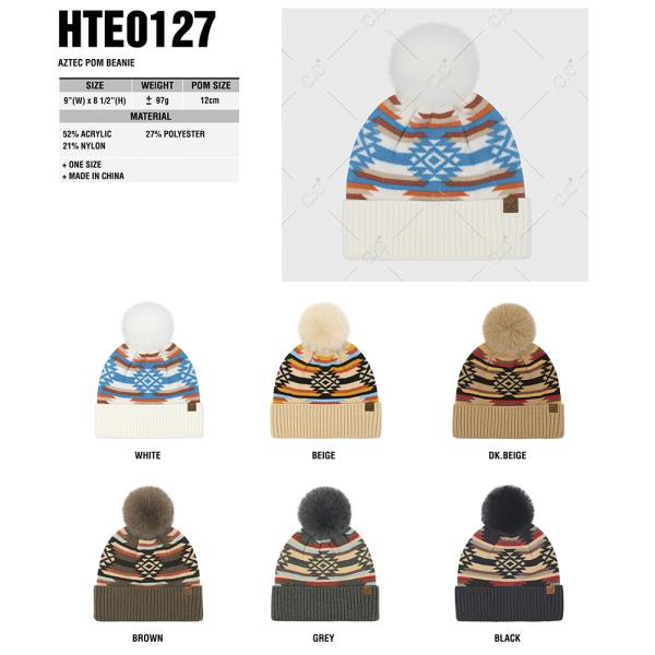 CC AZTEC POM BEANIE