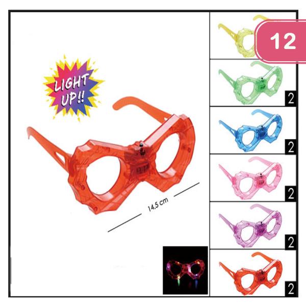 SPIDER WEB LIGHT UP GLASSES (12 UNITS)