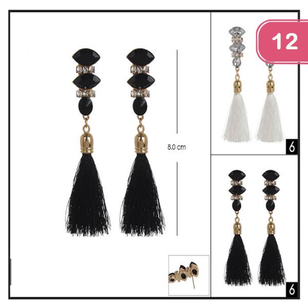 TASSEL DANGLE EARRING (12 UNITS)