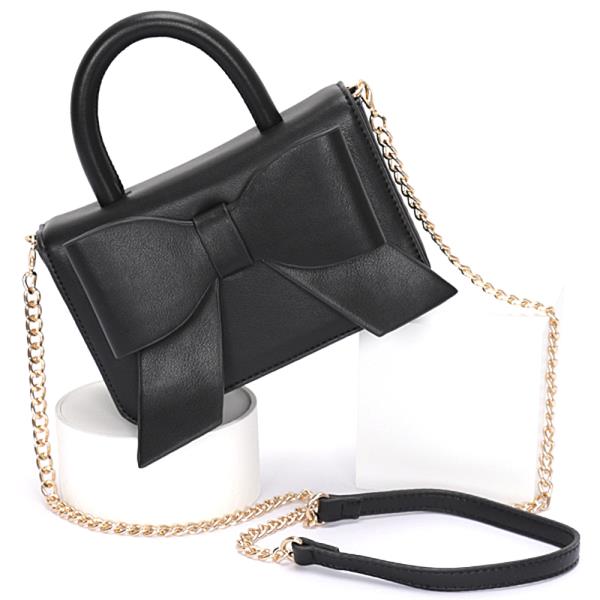 RIBBON TOP HANDLE BAG