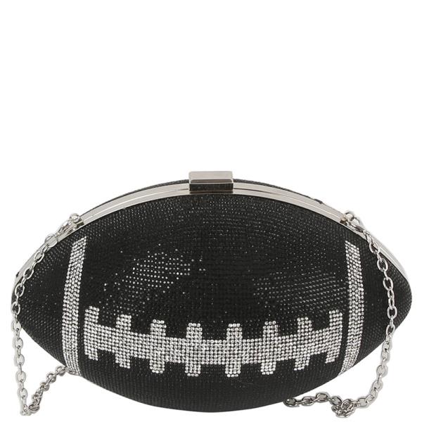 RHINESTONE FOOTBALL CROSSBODY BAG