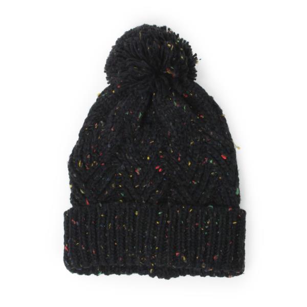 CONFETTI KNIT BEANIE W/POM POM