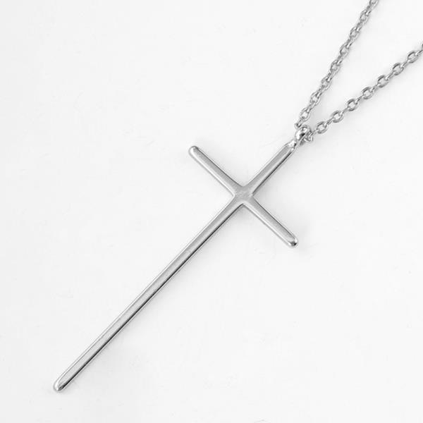 GOLD DIPPED METAL CROSS PENDANT NECKLACE