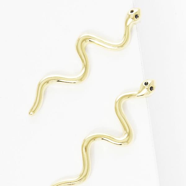 GOLD DIPPED SNAKE POST EARRING