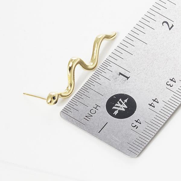 GOLD DIPPED SNAKE POST EARRING