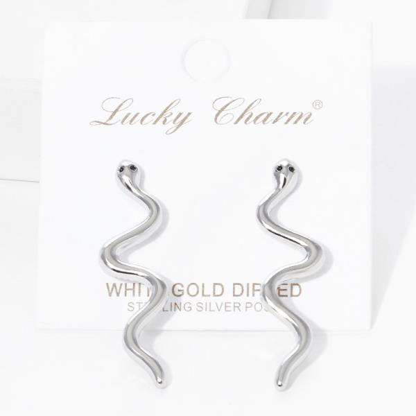 GOLD DIPPED SNAKE POST EARRING