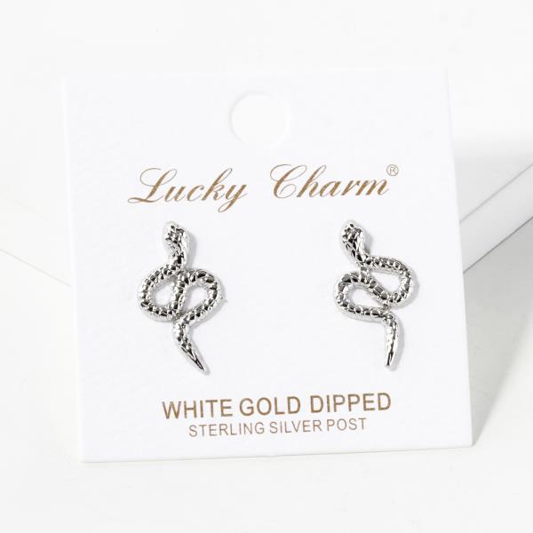 GOLD DIPPED SNAKE POST EARRING