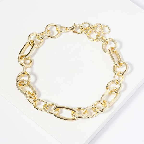 GOLD DIPPED METAL CHAIN BRACELET