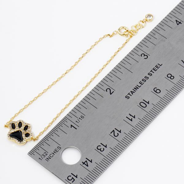 GOLD DIPPED CZ POW PENDANT NECKLACE