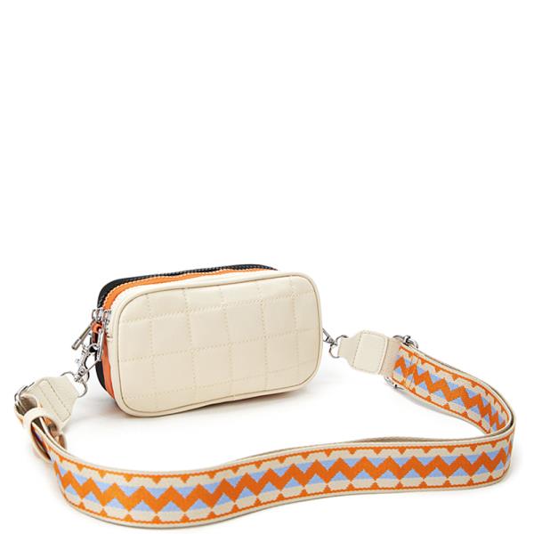 QUILTED TRICOLOR CROSSBODY BAG