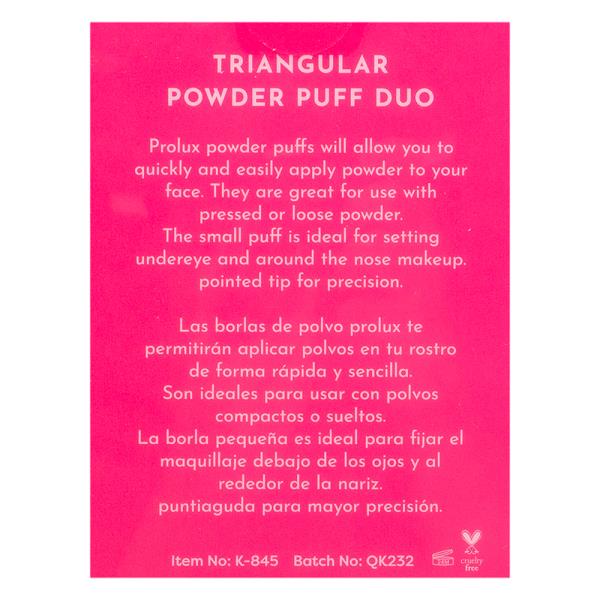 PROLUX TRIANGULAR POWDER PUFF DUO (12 UNITS)