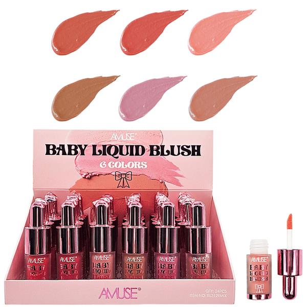 AMUSE 6 COLORS BABY LIQUID BLUSH (24 UNITS)