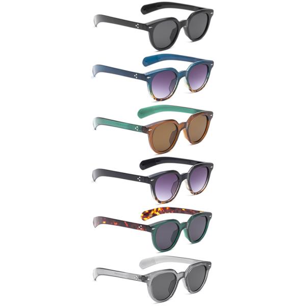 TRENDY ROUNDED SUNGLASSES 1DZ