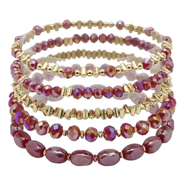 MULTI MIX BEAD STRETCH BRACELET SET