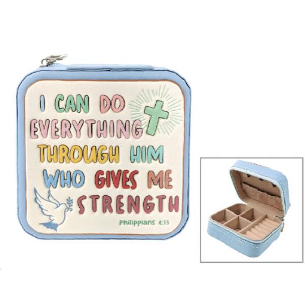 PHILIPPIANS 4 13 I CAN DO EVERYTHING JEWELRY ORGANIZER BOX