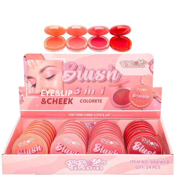 3IN1 COLOR EYE LIP CHEEK BLUSH (24 UNITS)