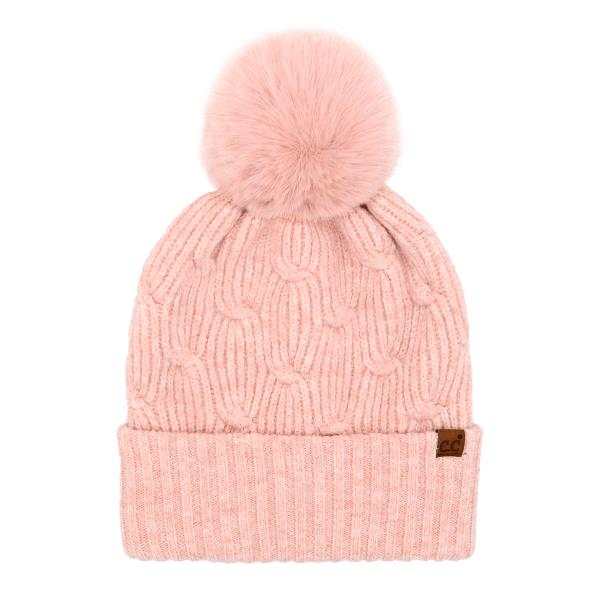 CC CHAIN LINK KNITTED POM BEANIE