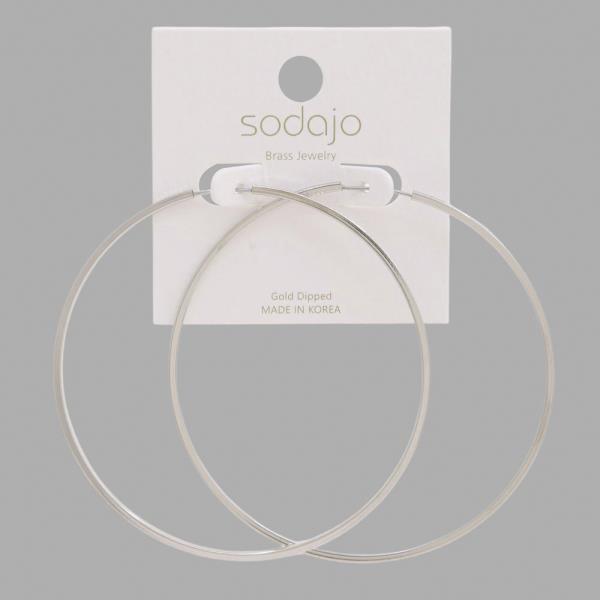 SODAJO GOLD DIPPED HOOP EARRING