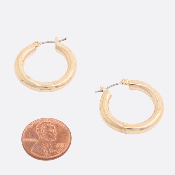 SODAJO SOLID HOOP GOLD DIPPED EARRING