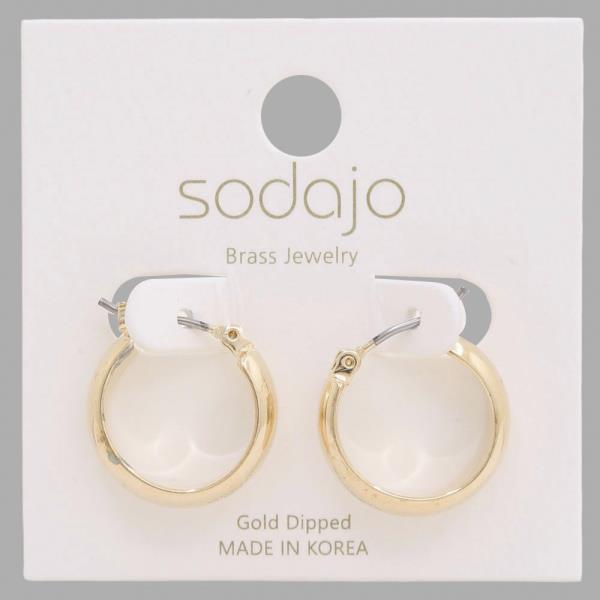 SODAJO HOOP GOLD DIPPED EARRING