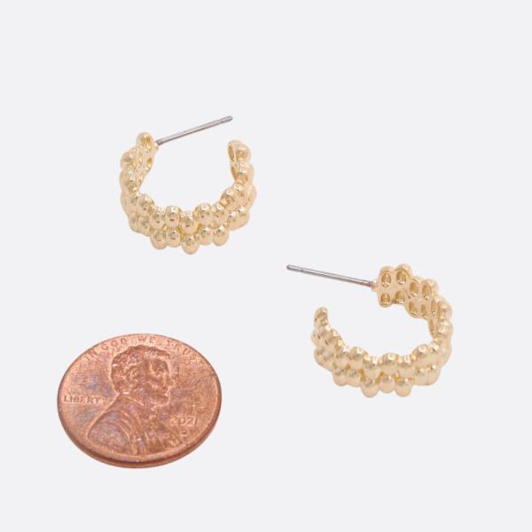 SODAJO OPEN HOOP GOLD DIPPED EARRING