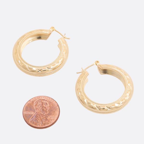 SODAJO METAL GOLD DIPPED HOOP EARRING