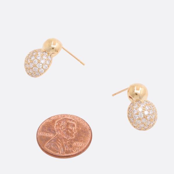 SODAJO CZ ROUND METAL GOLD DIPPED EARRING