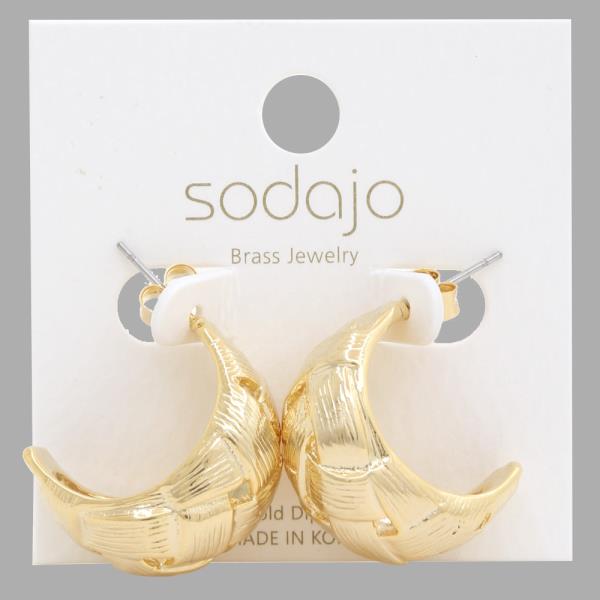 SODAJO OPEN HOOP GOLD DIPPED EARRING