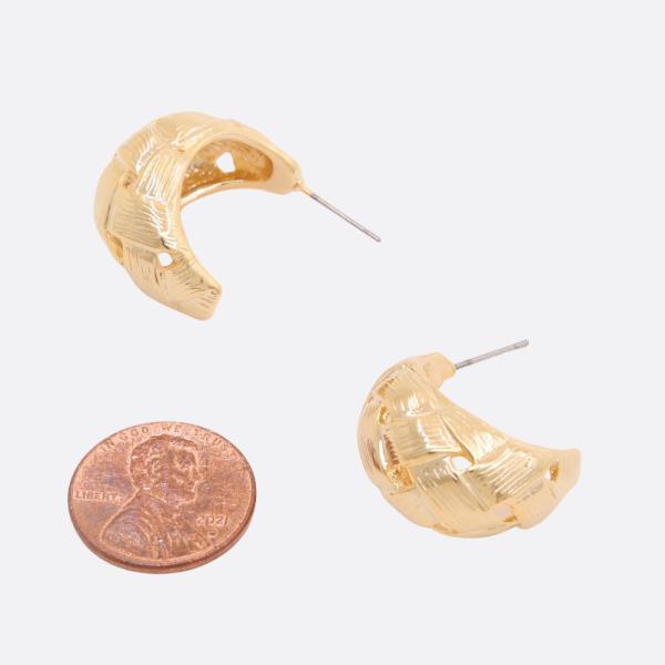 SODAJO OPEN HOOP GOLD DIPPED EARRING