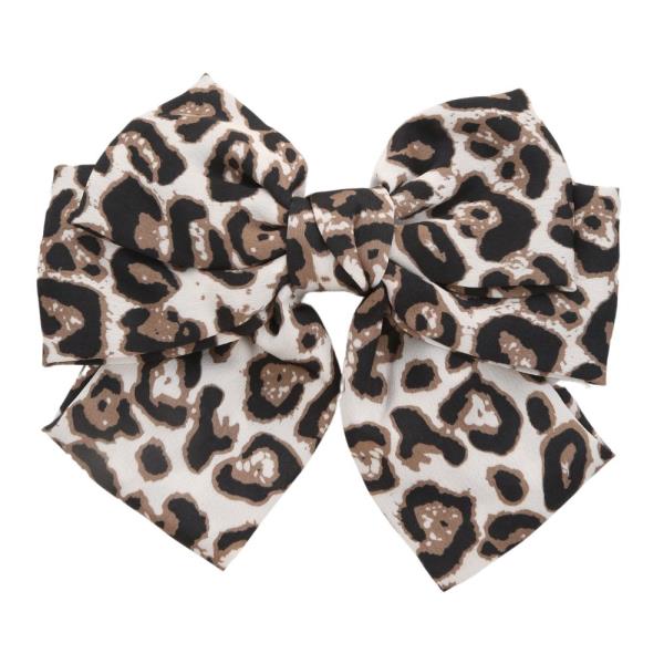 LEOPARD HAIR BOW PIN