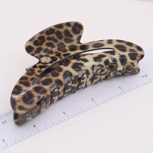 LEOPARD HAIR CLAW JAW CLIP