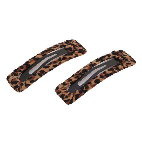 LEOPARD RECTANGLE HAIR PIN SET