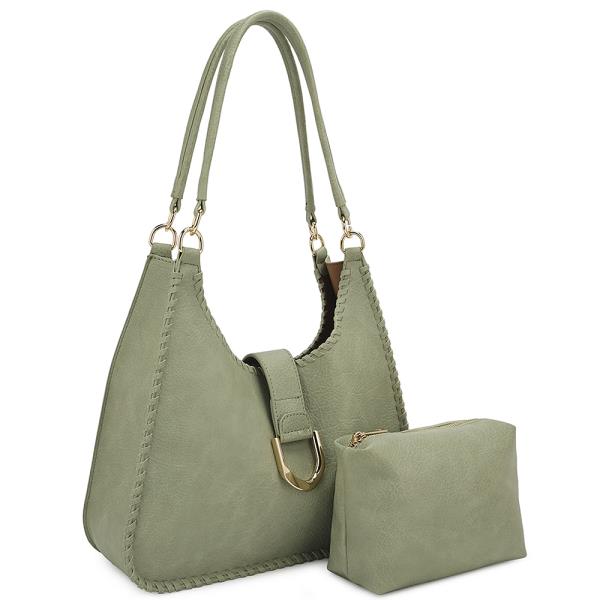 2IN1 CHIC SHOULDER HOBO BAG W POUCH SET